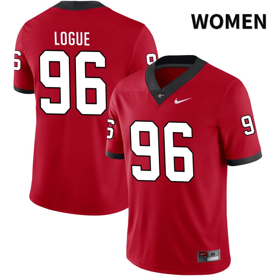 Georgia Bulldogs Women's Zion Logue #96 Red 2022 NIL Stitched College UGA Football Jersey 23DW013IE